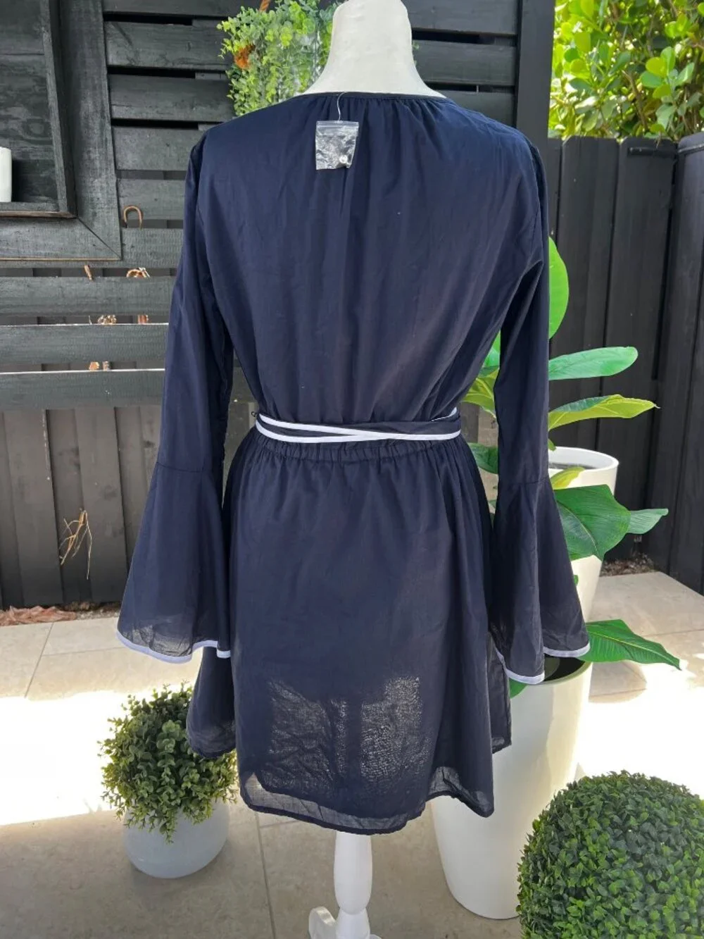 NWT Michael Kors Royal Blue Old Money Bell Sleeves SMALL PETITE